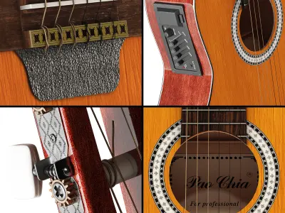 Pao Chia Classic Guitar 3D model