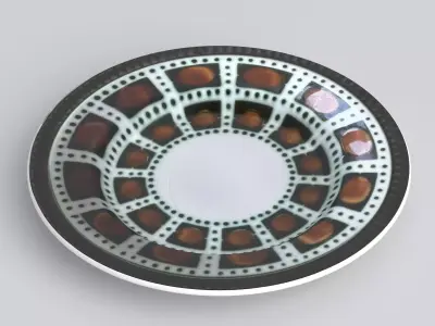 Antique and vintage plate v2 3D model