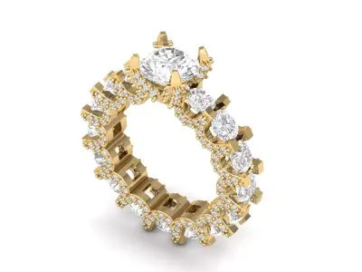 Wedding Ring 3D print model 81