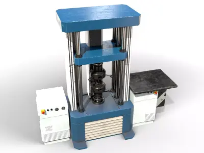 Tensile Testing Machine Low-poly 3D model