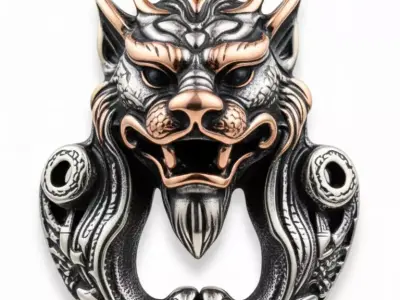 Dragon Head Pendant HIP HOP 3D print model