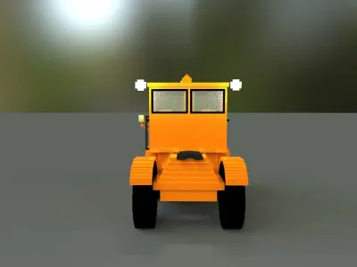 k 700 Kirovets Voxel Low-poly 3D model Free low-poly 3D model