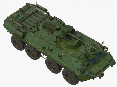2 Colors 4K BTR-82 Low-poly 3D model