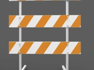 Traffic Barricade 3D model purchase
