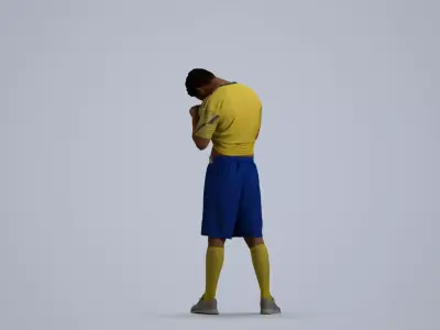 00467Xavier008 - Adult Caucasian man exercising in athletic 3D model