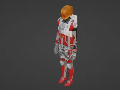 Robot Soldier - Assault Soldier Low-poly 3D model 13