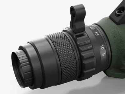Long-Range Observation Scope Olive Green 3D model