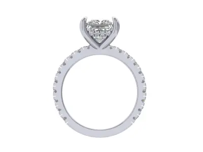 Long Princess Cut Ring 3D print model