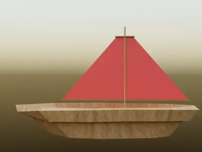 Low poly Boat Free low-poly 3D model buy