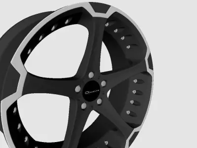 Wheels Giovanna Dalar 20 Black Mach Lip High Offset Free 3D model