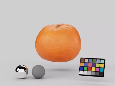 Mandarin Fruit 3D model