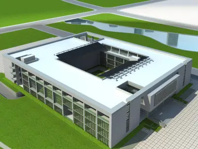 School Building 3D model 55