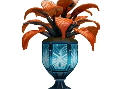 SciFi Glowing Planter Plant 3D model