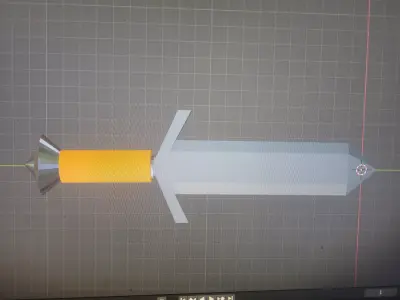 stylized dagger  Low-poly 3D model