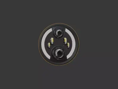 LED Light 7 inch Low-poly 3D model