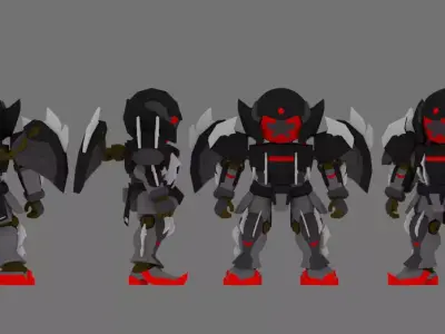 Super Mecha 20 - Koor of Code Name K0012 Low-poly 3D model