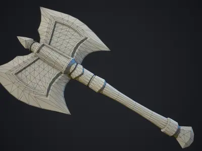 Stylized Fantasy Axe Pack Low-poly 3D model