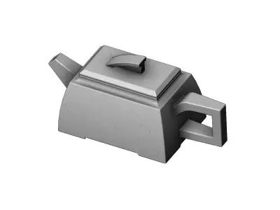 Traditional rectangular tea pot 3D print model