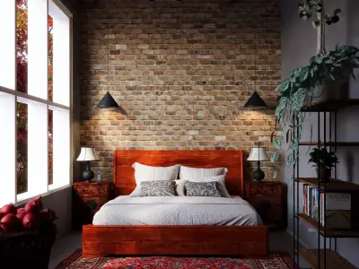 Industrial interior design Free 3D model