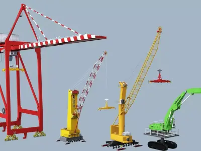 Crane  models  Low-poly 3D model