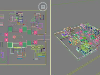 Chinese Style Architecture 3D model 2