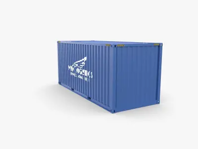 20ft Shipping Container NYK Logistics v1 3D model