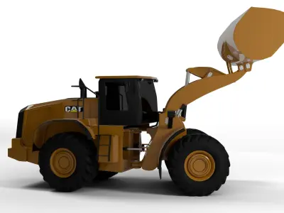 cat loader Low-poly 3D model
