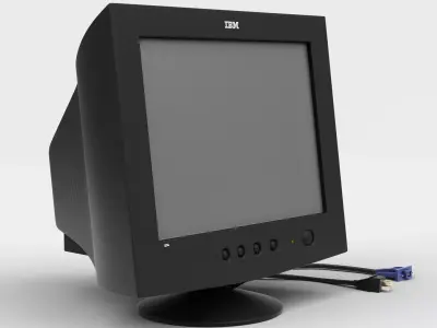 CRT PC Monitor 3D model