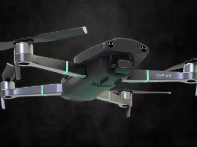 Drone 3d model - mavic 2 Low-poly 3D model