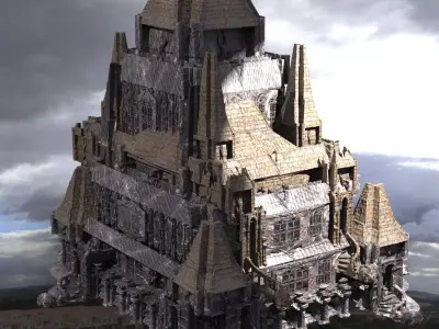Covens Tower Cathedral  3D model