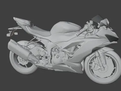 2020 KAWASAKI ZX6R Low-poly 3D model