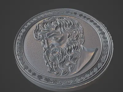 Plato Medallion 3D print model