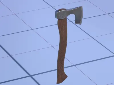 Battele ax PBR lov-poly 3D Model Low-poly 3D model