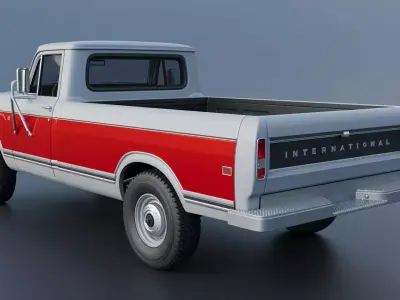International Pickup Long Bed 1974 3D print model