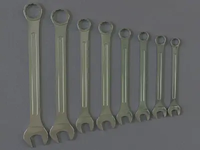 Wrenches set of 3D model