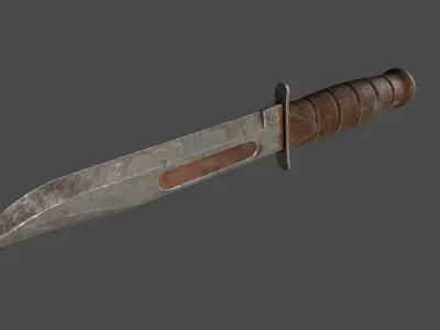 knife 2 Low-poly 3D model purchase