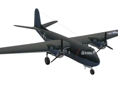 Douglas DC-5 Low-poly 3D model purchase