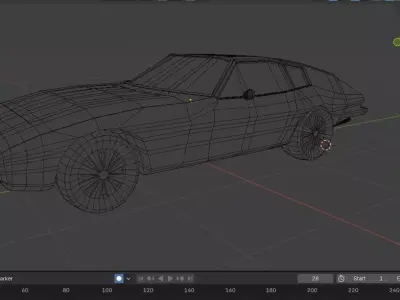 Maserati Ghibli 1st gen Low-Poly Game-ready Low-poly 3D model