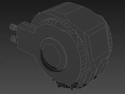 Machine-gun turret 3D model Free low-poly 3D model
