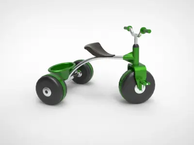 Kids Bicycle Low-poly 3D model buy