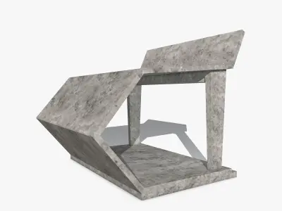 Beton Construction Low-poly 3D model