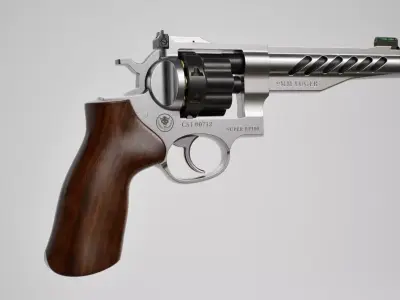 Ruger Super GP100 Low-poly 3D model