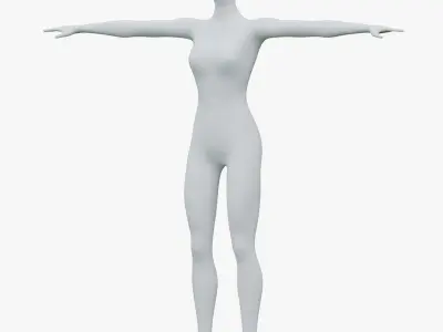 Animated Female Mannequin 03 PBR 3D model