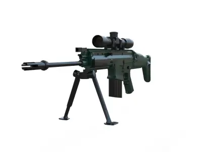 Sniper rifle weapon 3d model game 3D model