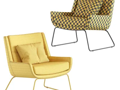 Naughtone Hush Low  Sled 3D model