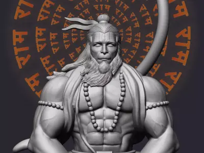 Meditating Hanuman ji 3D print model