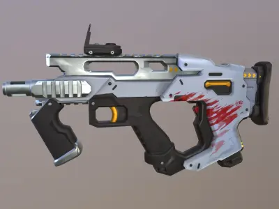 Sci-Fi  shotgun gun PBR low-poly  3D model Low-poly 3D model
