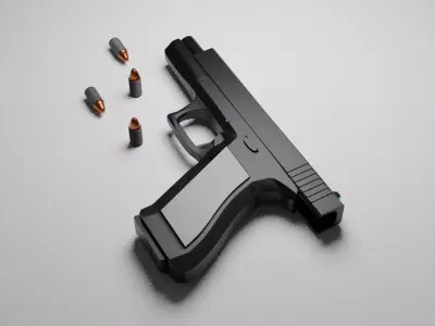 Glock 17 Low-poly 3D model purchase