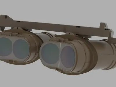 L3HARRIS GPNVG GROUND PANORAMIC NIGHT VISION GOGGLE QUAD LENS Low-poly 3D model