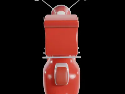 Scooter for Delivery cartoon character 3D model